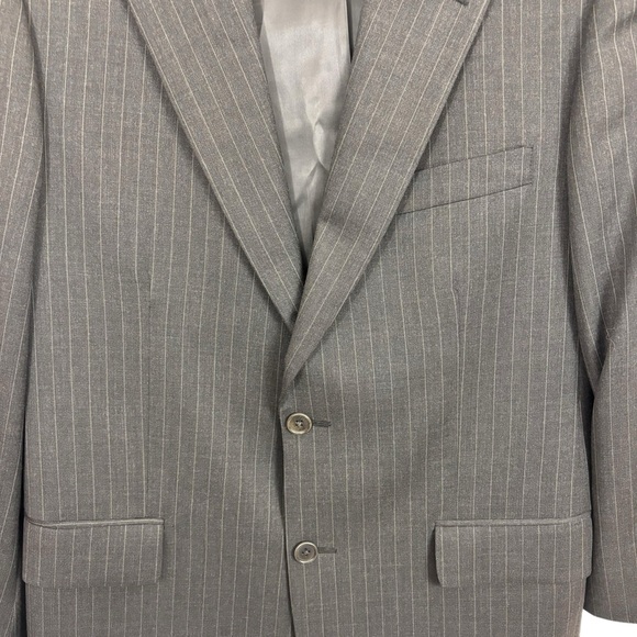 Brooks Brothers 1818 Blazer Mens 40R Grey Pinstripe Wool Sport Coat Made In USA - Picture 4 of 10